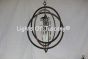 9415-6 Crystal Contemporary Wrought Iron Chandelier