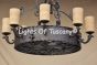 1245-8 Tuscan Country Style Iron Chandelier Mediterranean Rustic Wine Country Italian Spanish Style