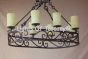 1561-8 Spanish Mediterranean Style Wrought Iron Chandelier