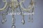 15500-6 Cast Brass Antique Shabby Chic Style Crystal Chandelier