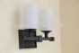 5593-2 Contemporary/Transitional Wrought Iron Double Vanity Light