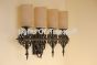 5583-4 Tuscan Style Wrought Iron Bathroom Vanity Light