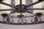 2376-6 Rustic Tuscan / Spanish Style Wrought Iron Hanging Light