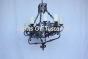 1108-12 Spanish Style Wrought Iron Long Chandelier