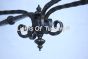 1108-12 Spanish Style Wrought Iron Long Chandelier