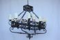 1108-12 Spanish Style Wrought Iron Long Chandelier