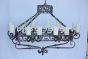 1108-12 Spanish Style Wrought Iron Long Chandelier