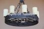 1273-8 Tuscan Mediterranean Style Iron Chandelier Rustic Spanish Gothic Style Vintage