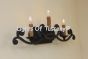 Wrought Iron Tuscan Spanish Revival Bathroom Vanity Light
