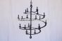 1040-18 Spiral Contemporary Wrought Iron Chandelier 