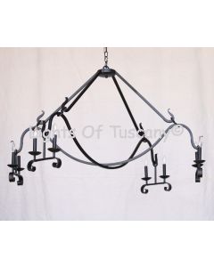 1037-8 Rustic Style Wrought Iron Chandelier