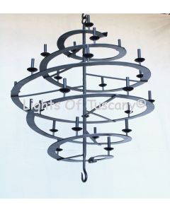 Wrought Iron Chandelier, Spiral Chandelier, Large Spiral Chandelier, Entryway Chandelier, Contemporary Chandelier, Modern Chandelier, LED Chandelier, Candelabra Chandelier,  Commercial Grade Chandelier, Large Chandelier,
