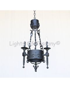 Small Chandelier, Spanish chandelier, Mediterranean Chandelier, Mini Chandelier, Kitchen Island Chandelier, Wrought Iron Chandelier, Custom Chandelier, Medieval Chandelier, old world iron chandelier