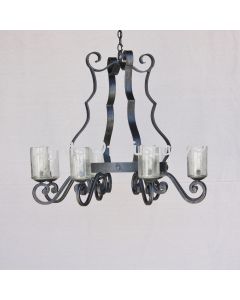 1060-6 Transitional wrought Iron Chandelier