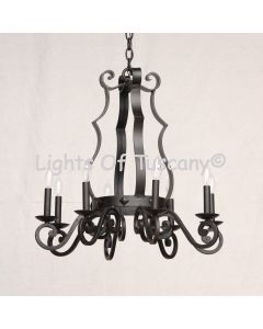 1061-8 Wrought Iron Contemporary Chandelier