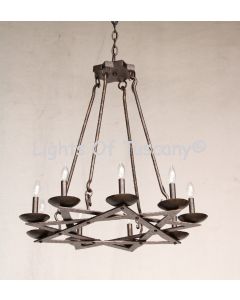 1068-8 Wrought Iron Contemporary Style Chandelier 