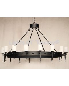 1079-16GL Wrought Iron Contemporary Style Chandelier