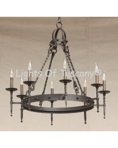 1085-8 Spanish Style Wrought Iron Chandelier