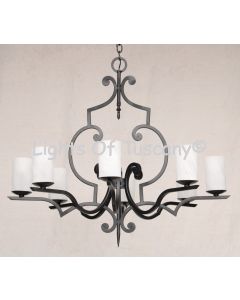 1092-8GL Wrought Iron Chandelier