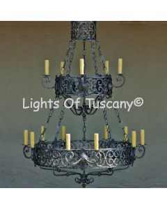1100-18  Spanish Revival Chandelier 