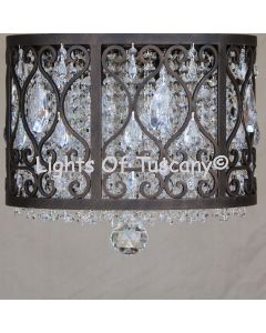 11036-6 Contemporary Style Crystal Flush Mount Light