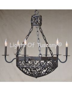 1145-6 Spanish/Mediterranean Style Chandelier