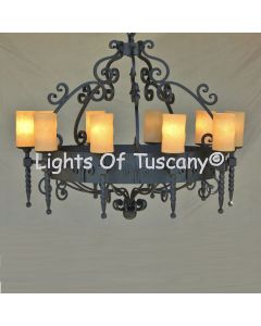 1215-10 Spanish/Mediterranean Style Iron Chandelier Gothic Castle