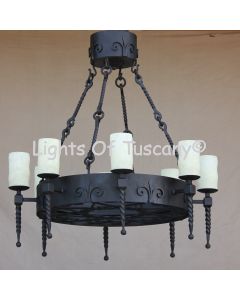 1217-8 Spanish Revival Chandelier 