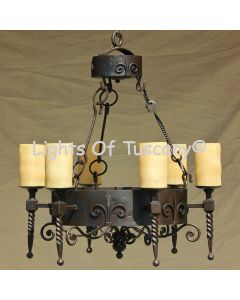 Chandeliers-hanging-Hand-Forged Wrought Iron