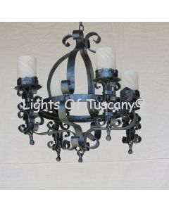 1237-4 Rustic Spanish Revival Style Chandelier