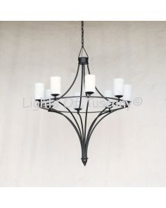 1250-8GL Wrought Iron Contemporary Chandelier