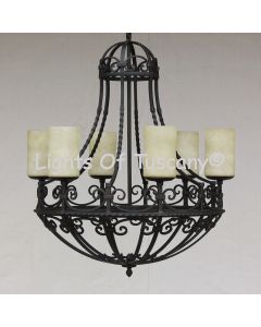 Spanish Wrought Iron Chandelier 