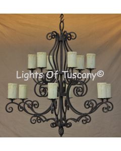 Tuscan Chandelier -hanging-Hand-Forged Wrought Iron