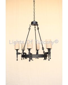 1302-6GLS Iron Chandelier