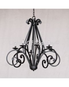 1322-8 Wrought Iron Country Italian Mediterranean Style Island Chandelier