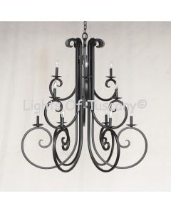 1327-9 Wrought Iron Chandelier