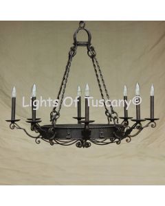 Tuscan Chandelier-Hand Forged-Wrought Iron