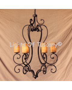 Tuscan Chandelier-Hand Forged-Wrought Iron