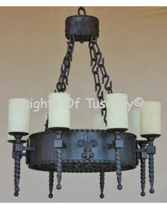 Tuscan Chandelier-Hand Forged-Wrought Iron