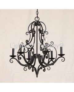 Spanish Style Chandelier, Wrought Iron Chandelier, Mediterranean Style Chandelier, Iron Chandelier, Tuscan Chandelier, Rustic Chandelier, Dining Room Chandelier, Spanish Revival Chandelier, Candelabra Chandelier, Traditional Chandelier