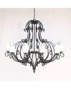 Mediterranean Chandelier, Large Chandelier, Transitional Chandelier, Spanish Style Chandelier, Wrought Iron Chandelier, Dining Room Chandelier, Great Room Chandelier