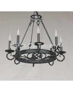 1388-8 Spanish Style Wrought Iron Chandelier