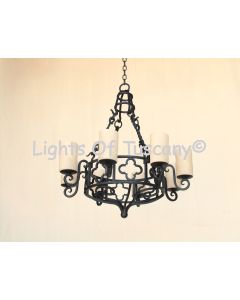 1398-6GLS Iron Chandelier