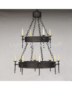 Spanish Style Wrought Iron Chandelier