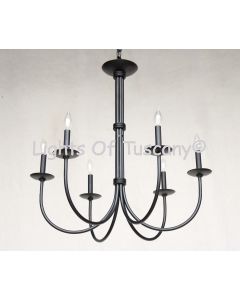 1452-6 Rustic Transitional Iron Contemporary Chandelier with 6 lights