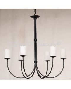 1453-6GL Wrought Iron Contemporary Style Chandelier