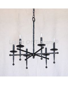 1456-6 Wrought Iron Rustic Country Italian Style Chandalier