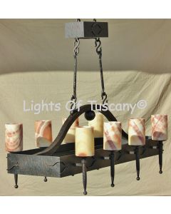 Contemporary- Hand Forged-Wrought Iron Chandelier