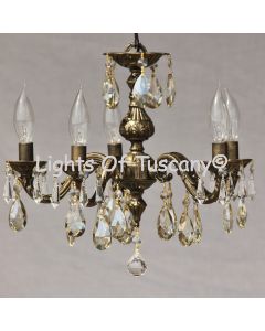 Solid brass candelabra crystal chandelier