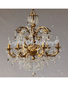 Solid brass candelabra crystal chandelier Italian